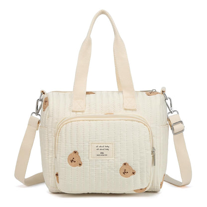 Small Diaper Bag Tote, Crossbody Diaper Bag Mini Purse with 5 Pockets