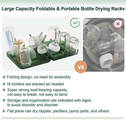 Powerful Electric Baby Bottle Brush Cleaner Set,Complete with Silicone Bottle/Nipple/Gap/Straw Brushes,Plus a Dispenser and Foldable Drying Rack,Effort Electric Cleaning Brush,Portable Travel Set
