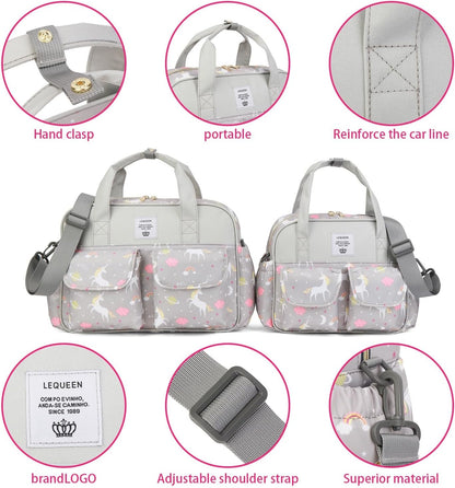 Diaper Bag Tote,Mommy Bag for Hospital,Crossbody Waterproof Baby Storafe Bag,Cute Baby Nappy Bag for Mom