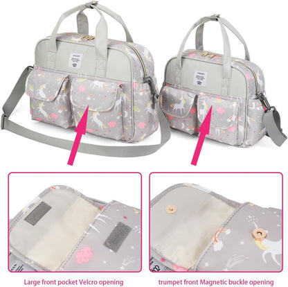 Diaper Bag Tote,Mommy Bag for Hospital,Crossbody Waterproof Baby Storafe Bag,Cute Baby Nappy Bag for Mom