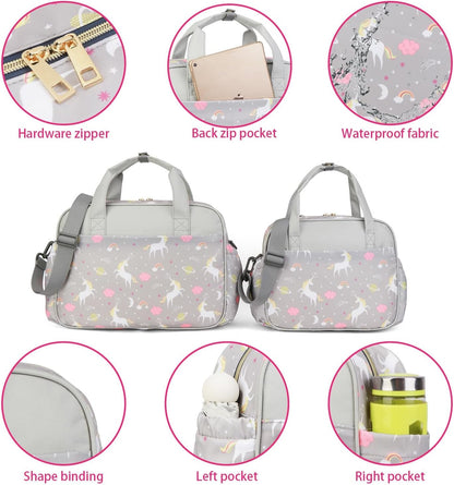 Diaper Bag Tote,Mommy Bag for Hospital,Crossbody Waterproof Baby Storafe Bag,Cute Baby Nappy Bag for Mom