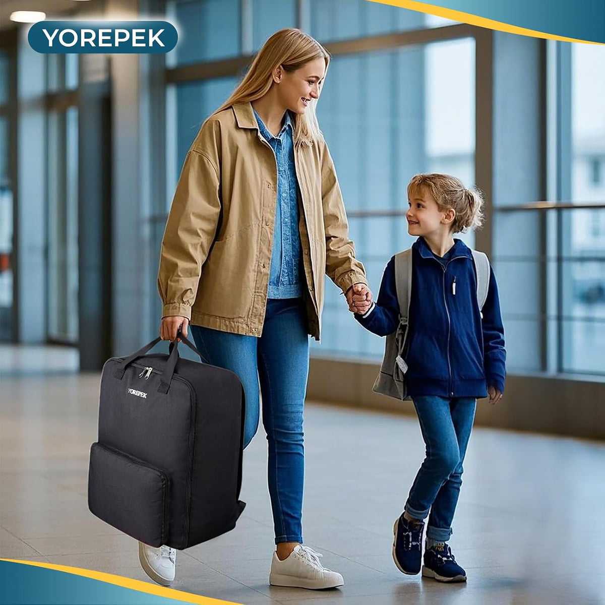 Backless Booster Car Seat Travel Bag for Airplane