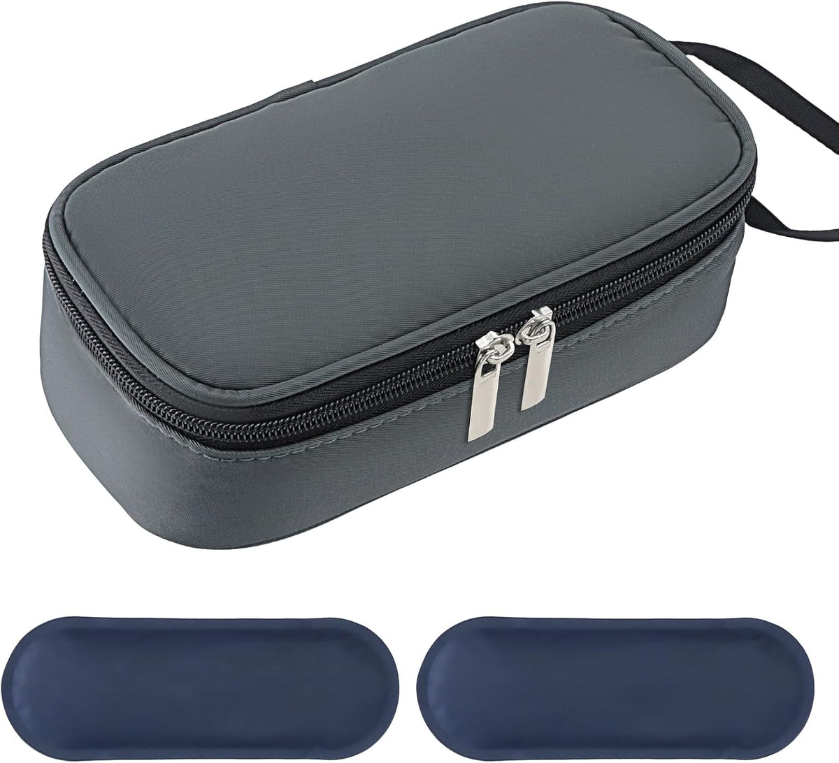 Breastmilk Cooler Bag with Ice Pack, Portable Insulated Breast Milk Storage Cooler Bag, Small Stylish Breastmilk Storage Bag Cooler with Wrist Strap (Dark Gray)