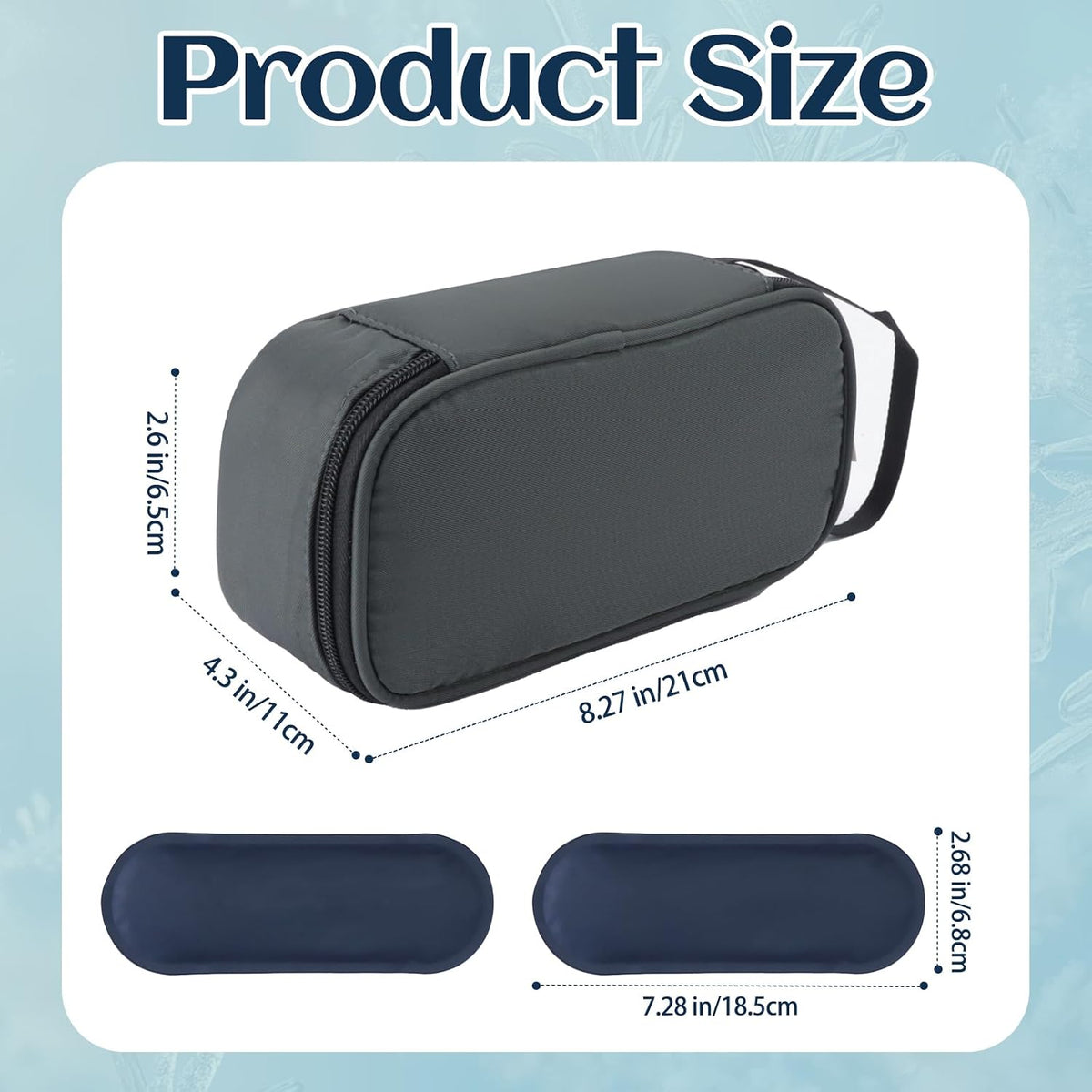 Breastmilk Cooler Bag with Ice Pack, Portable Insulated Breast Milk Storage Cooler Bag, Small Stylish Breastmilk Storage Bag Cooler with Wrist Strap (Dark Gray)