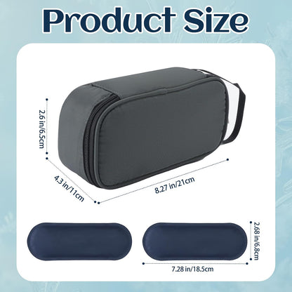 Breastmilk Cooler Bag with Ice Pack, Portable Insulated Breast Milk Storage Cooler Bag, Small Stylish Breastmilk Storage Bag Cooler with Wrist Strap (Dark Gray)