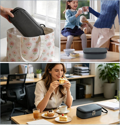 Breastmilk Cooler Bag with Ice Pack, Portable Insulated Breast Milk Storage Cooler Bag, Small Stylish Breastmilk Storage Bag Cooler with Wrist Strap (Dark Gray)
