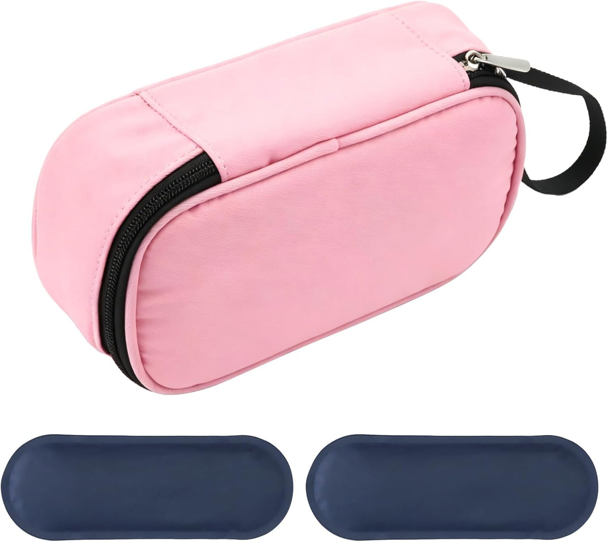 Breastmilk Cooler Bag with Ice Pack, Portable Insulated Breast Milk Storage Cooler Bag, Small Stylish Breastmilk Storage Bag Cooler with Wrist Strap (Dark Gray)