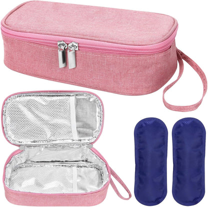 Breastmilk Cooler Bag with Ice Pack, Portable Insulated Breast Milk Storage Cooler Bag, Small Stylish Breastmilk Storage Bag Cooler with Wrist Strap (Dark Gray)