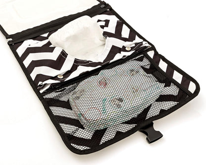 Skeddadles Baby Portable Changing Pad, 2 Wet/Dry Storage Areas, 2 Bags in 1!