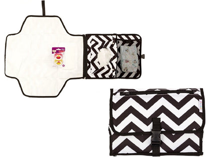 Skeddadles Baby Portable Changing Pad, 2 Wet/Dry Storage Areas, 2 Bags in 1!