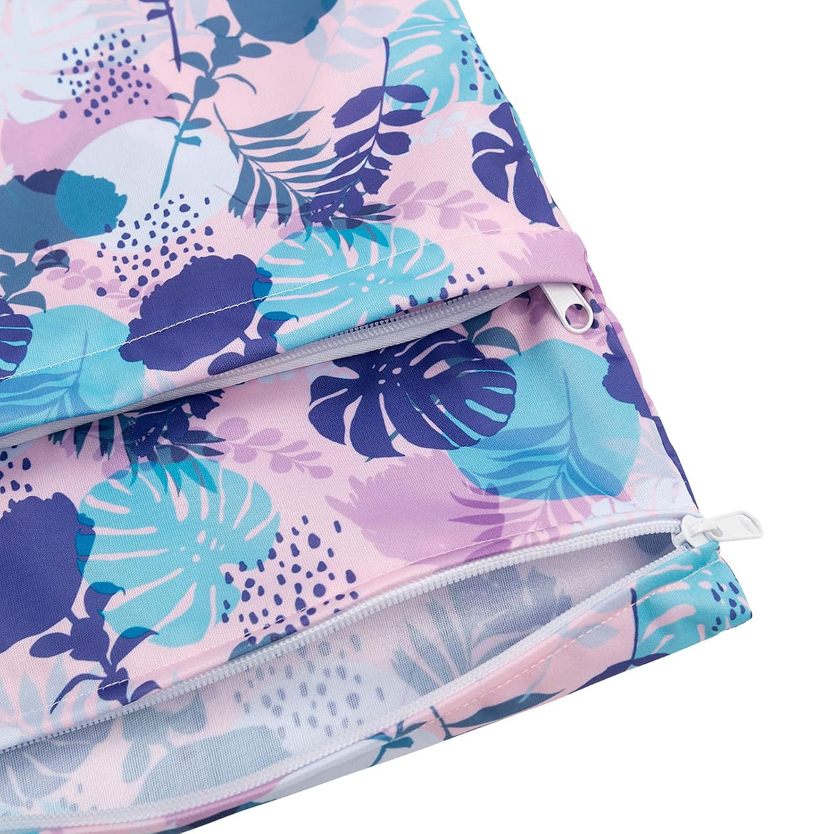 Wet Dry Bags for Baby Cloth Diapers, Washable Travel Bags, Beach, Pool, Gym Bag for Swimsuits & Wet Clothes with Two Zippered Pockets 3 Pack 3LN08 - Colors A