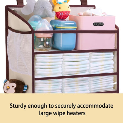XL Hanging Diaper Caddy Organizer for Changing Table, Crib, Playard, Wall & Door, Reinforced Diaper Stacker and Nursery Organizer-Hold 90+Diaper for Newborn Baby Essentials