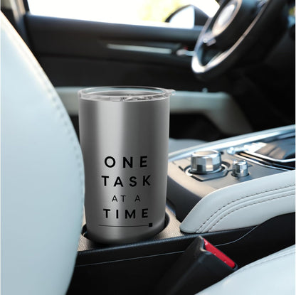 One Task At A Time Minimal Focus Productivity Shirt Stainless Steel Insulated Tumbler