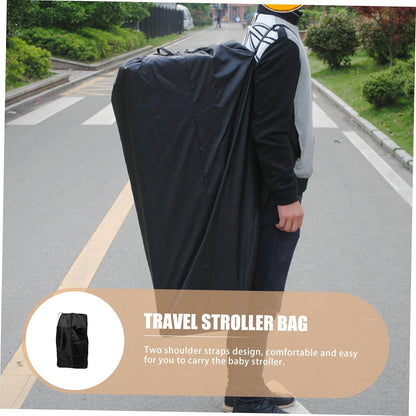 Stroller Travel Bag for Airplane, Black Nylon Gate Check Cover