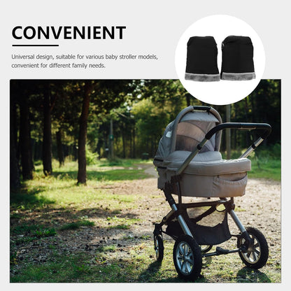 Waterproof Stroller Mittens with Thermal Comfort and Comfortable Grip, Soft Velvet and Nylon Material, for Winter Walks and Long Stroller Journeys