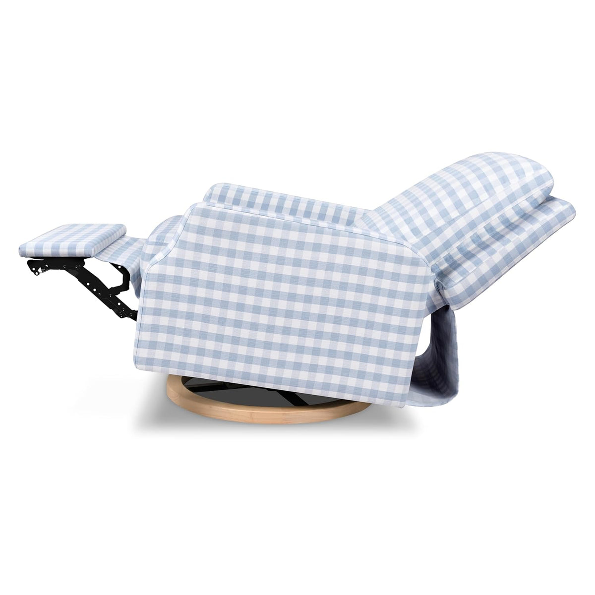 Crewe Nursery Glider Recliner w/ 270° Swivel, Tan Gingham