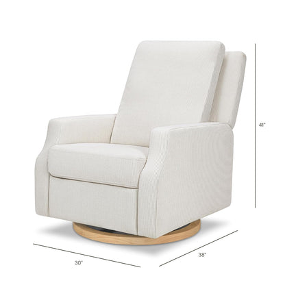 Crewe Nursery Glider Recliner w/ 270° Swivel, Tan Gingham