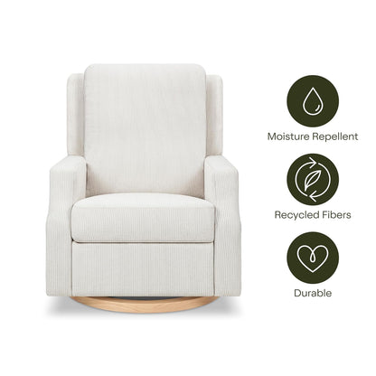Crewe Nursery Glider Recliner w/ 270° Swivel, Tan Gingham