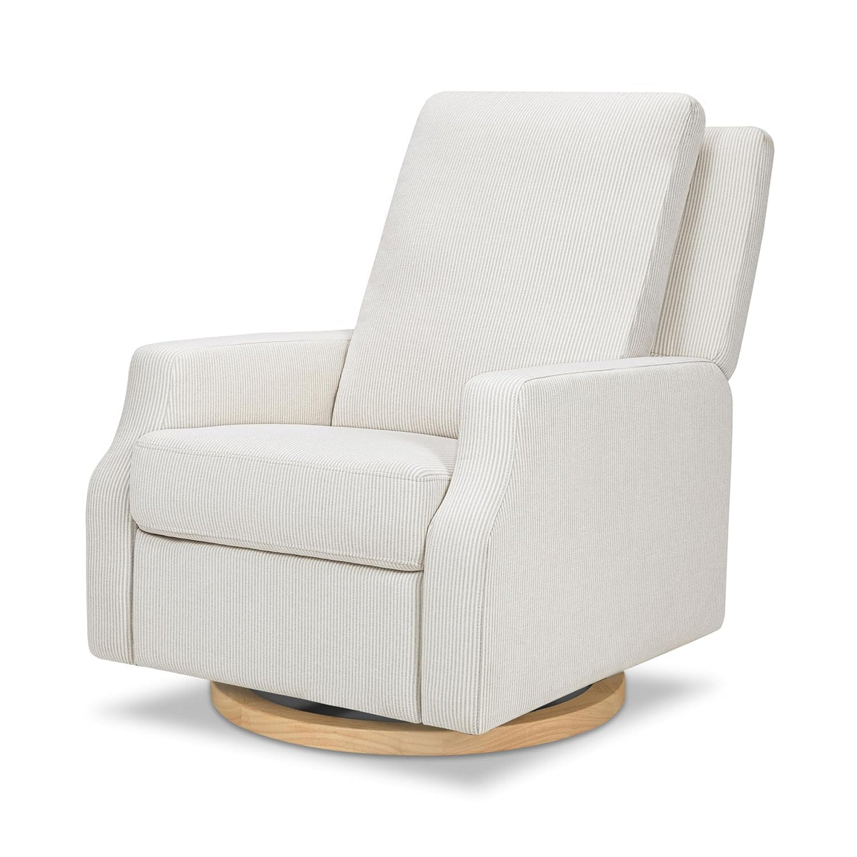 Crewe Nursery Glider Recliner w/ 270° Swivel, Tan Gingham