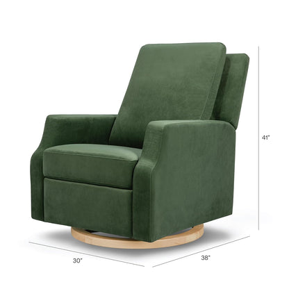 Crewe Nursery Glider Recliner w/ 270° Swivel, Tan Gingham