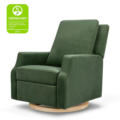 Crewe Nursery Glider Recliner w/ 270° Swivel, Tan Gingham