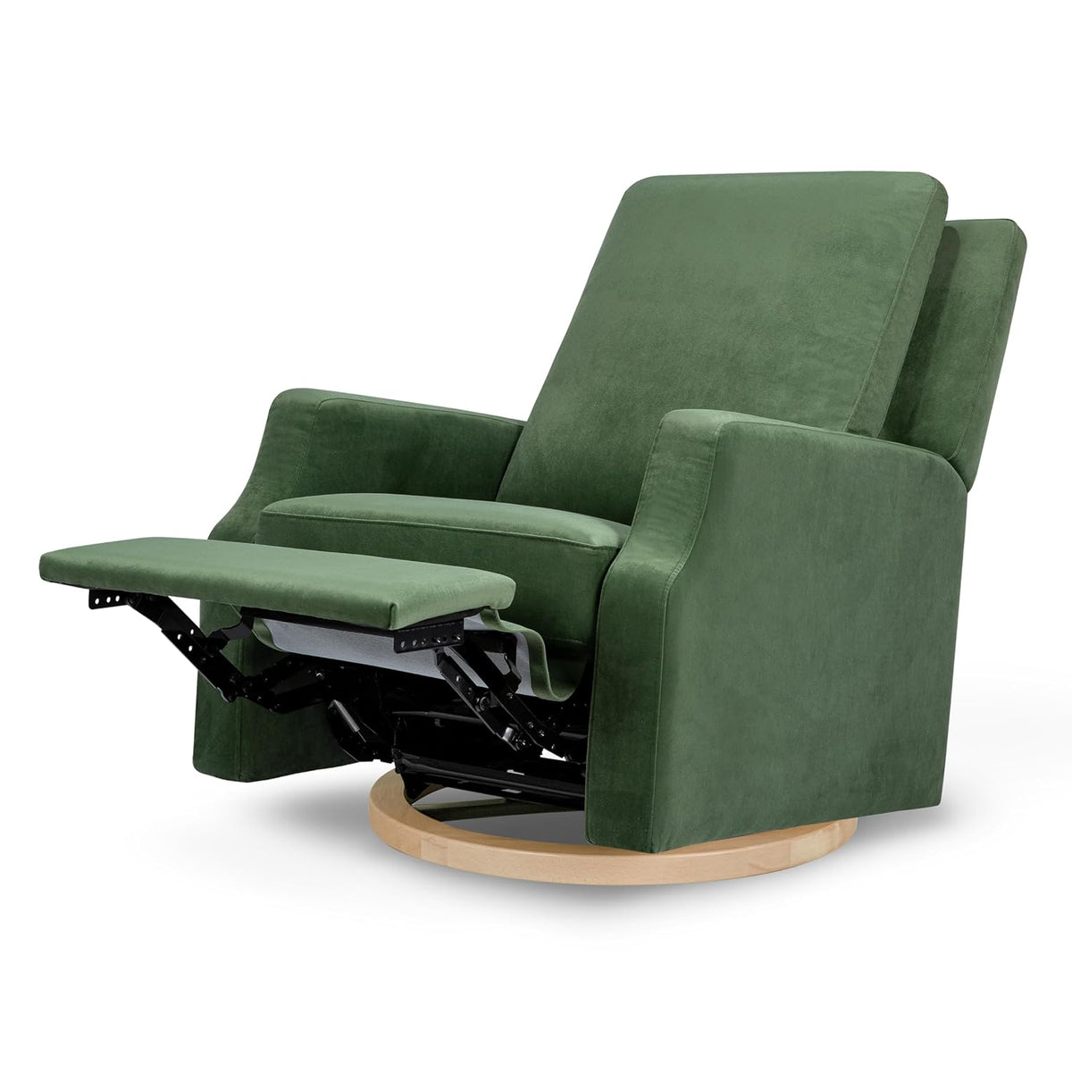 Crewe Nursery Glider Recliner w/ 270° Swivel, Tan Gingham