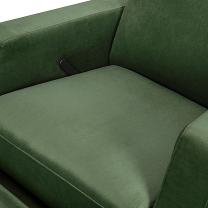Crewe Nursery Glider Recliner w/ 270° Swivel, Tan Gingham