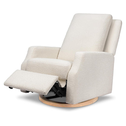 Crewe Nursery Glider Recliner w/ 270° Swivel, Tan Gingham