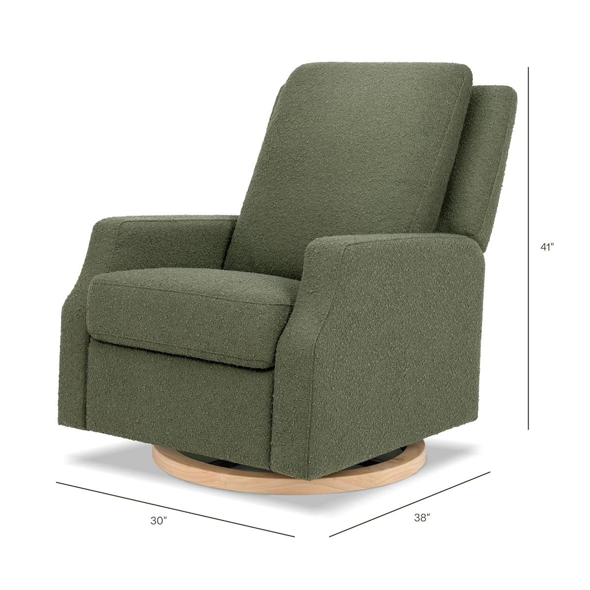 Crewe Nursery Glider Recliner w/ 270° Swivel, Tan Gingham
