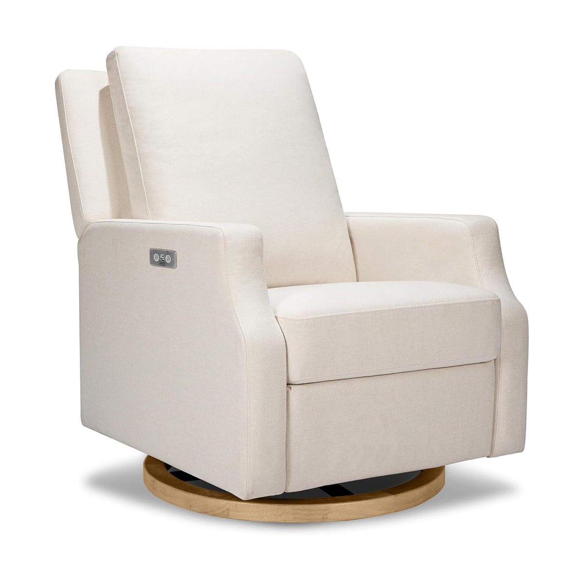 Crewe Nursery Glider Recliner w/ 270° Swivel, Tan Gingham