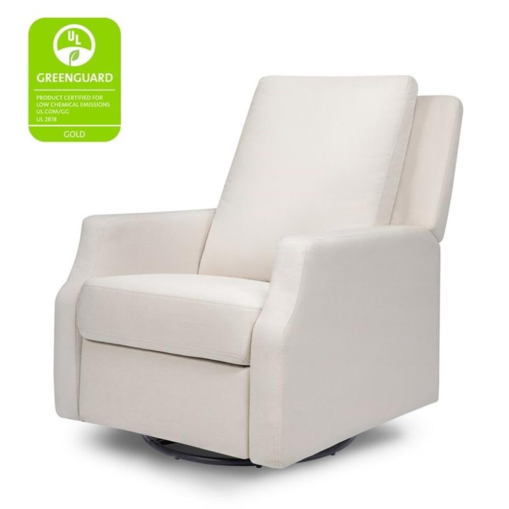 Crewe Nursery Glider Recliner w/ 270° Swivel, Tan Gingham
