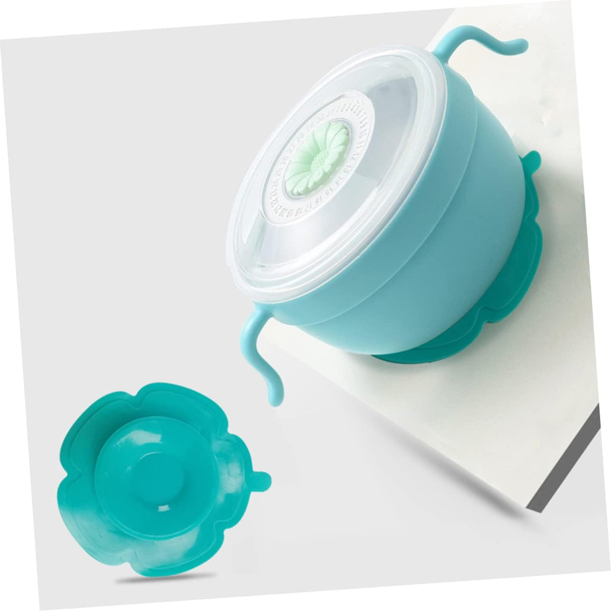 6Pcs Silicone Suction Plates for Kids Non-Slip Baby Feeding Mat Strong Suction Dishwasher Safe for Toddlers and Children