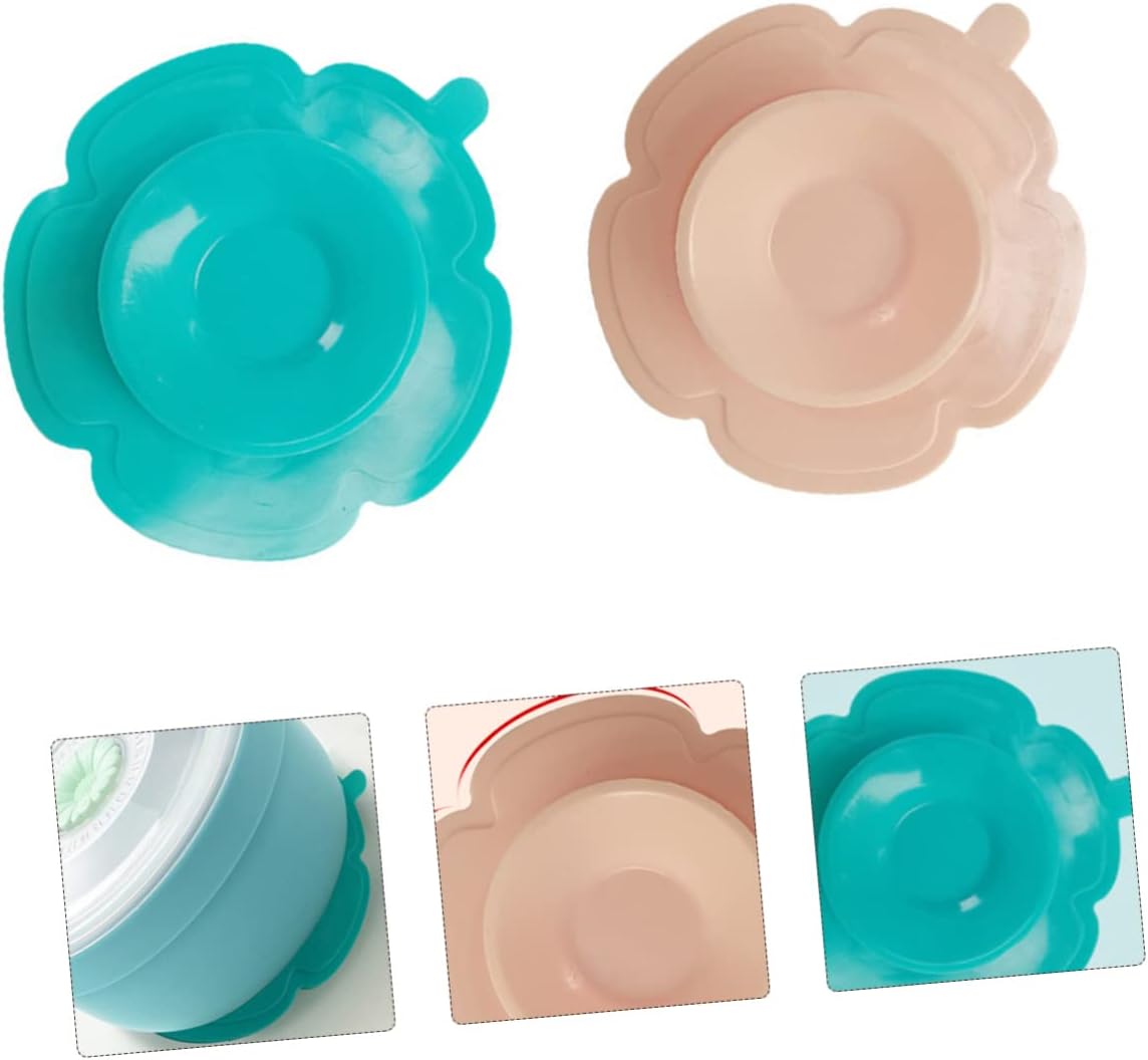 6Pcs Silicone Suction Plates for Kids Non-Slip Baby Feeding Mat Strong Suction Dishwasher Safe for Toddlers and Children