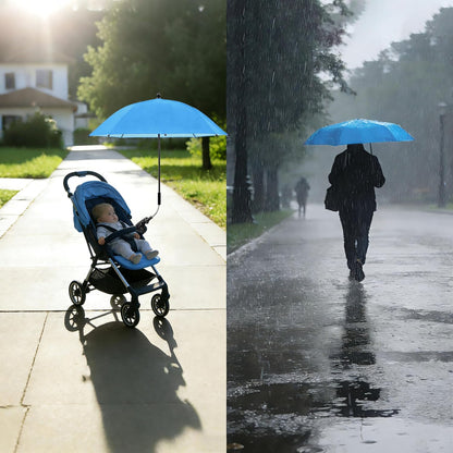 Universal Baby Stroller Umbrella Bicycle Umbrella 210T Water-resistant Polyester 360° Adjustable Shade
