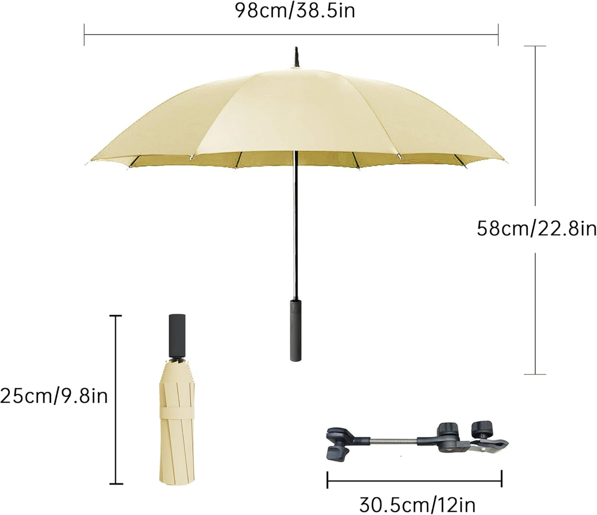 Universal Baby Stroller Umbrella Bicycle Umbrella 210T Water-resistant Polyester 360° Adjustable Shade