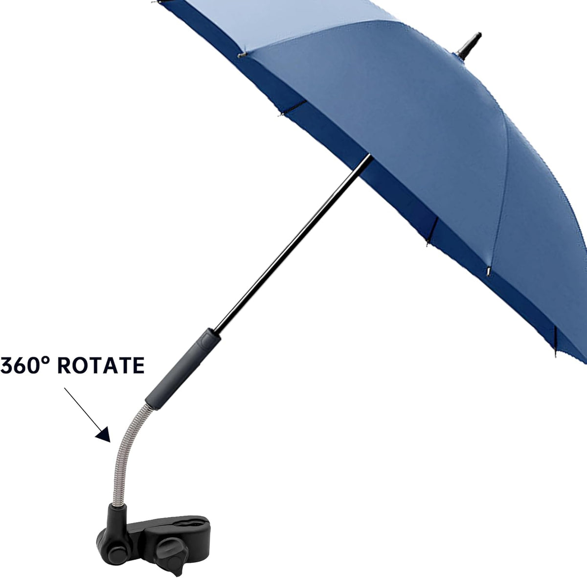 Universal Baby Stroller Umbrella Bicycle Umbrella 210T Water-resistant Polyester 360° Adjustable Shade