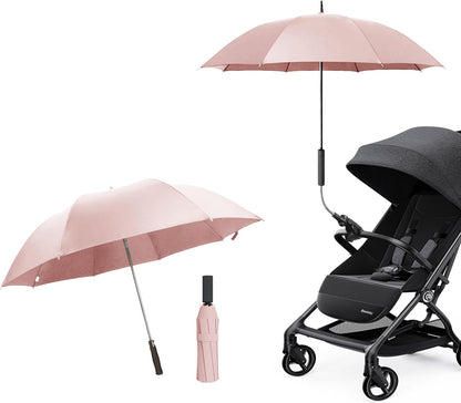 Universal Baby Stroller Umbrella Bicycle Umbrella 210T Water-resistant Polyester 360° Adjustable Shade