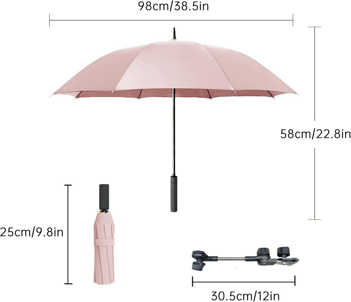 Universal Baby Stroller Umbrella Bicycle Umbrella 210T Water-resistant Polyester 360° Adjustable Shade