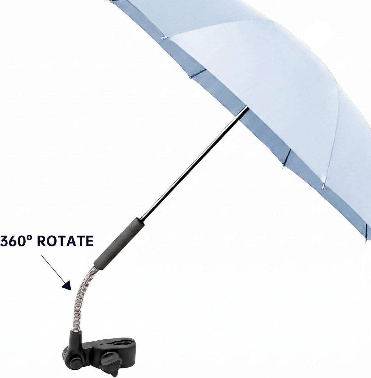 Universal Baby Stroller Umbrella Bicycle Umbrella 210T Water-resistant Polyester 360° Adjustable Shade