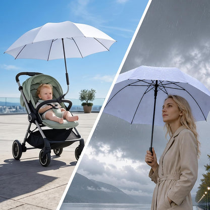 Universal Baby Stroller Umbrella Bicycle Umbrella 210T Water-resistant Polyester 360° Adjustable Shade