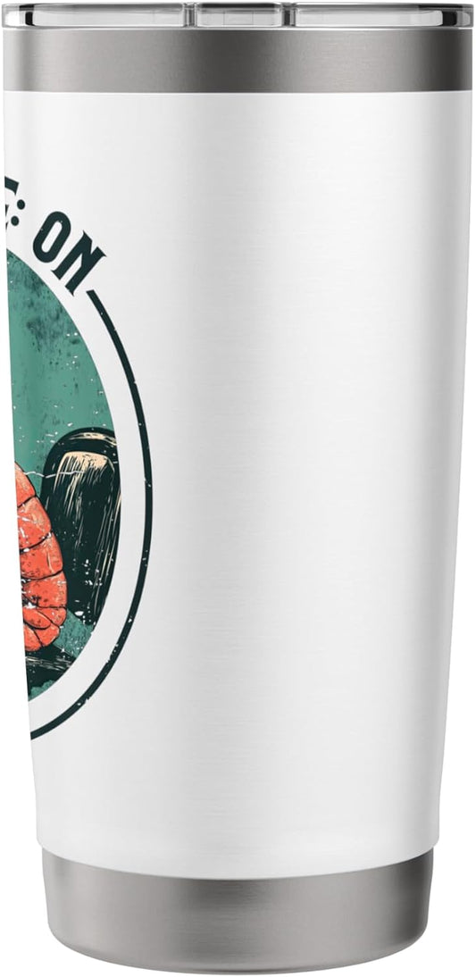 Gamer Desk Computer Funny Shrimp Posture Stainless Steel Insulated Tumbler