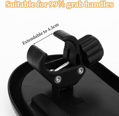 Universal Stroller Snack Tray Compatible with Mockingbird and Most Others Adjustable Universal Snack Tray for Stroller with Cup Holder and Phone Holder Detachable Enlarged Thickened Accessories Black