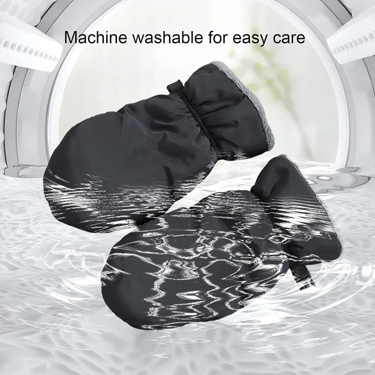 Universal Stroller Hand Muffs for Parents, Winter Pushchair Glove Covers with Adjustable Straps - Windproof Extra Thick Warm Handlebar Mitten