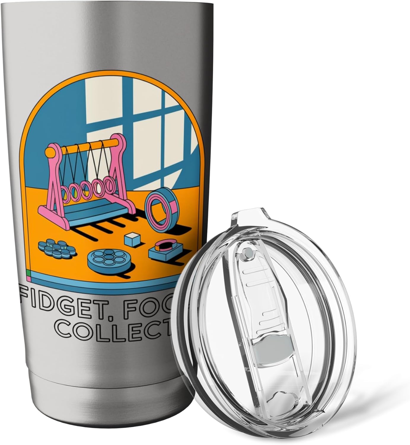 Fidget Toy Collector Focus Tools for Calm and Play Stainless Steel Insulated Tumbler