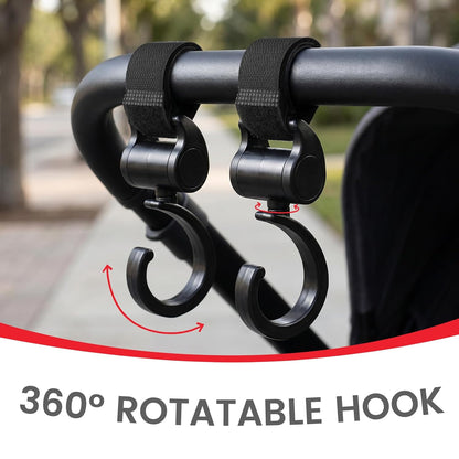 2 Pcs Baby Stroller Hooks for Diaper Bags, Baby Travel Essential