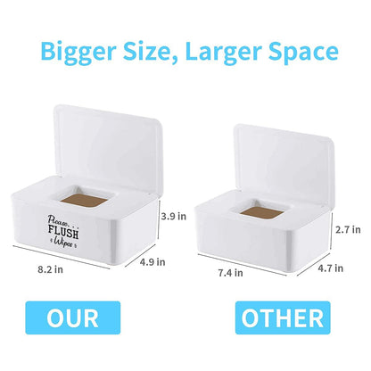 Please Flush Wipes Dispenser for Bathroom 8.2L x 4.9W x 3.9H