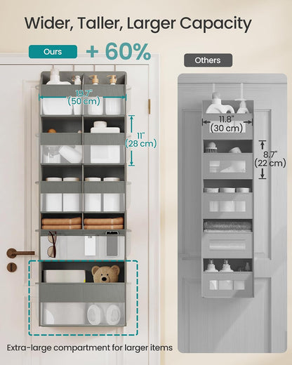 SONGMICS Over-the-Door Organizer, 5 Tier Extra Large of 9 Compartments