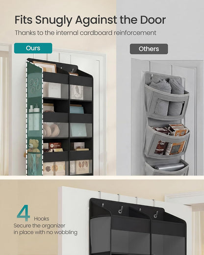 SONGMICS Over-the-Door Organizer, 5 Tier Extra Large of 9 Compartments