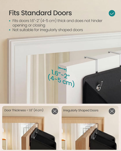 SONGMICS Over-the-Door Organizer, 5 Tier Extra Large of 9 Compartments