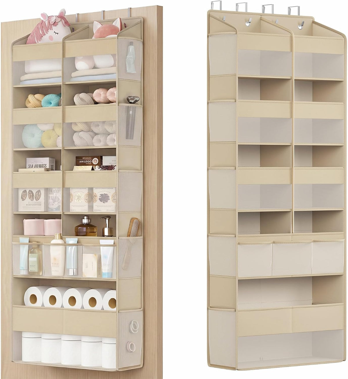 SONGMICS Over-the-Door Organizer, 5 Tier Extra Large of 9 Compartments